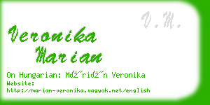 veronika marian business card